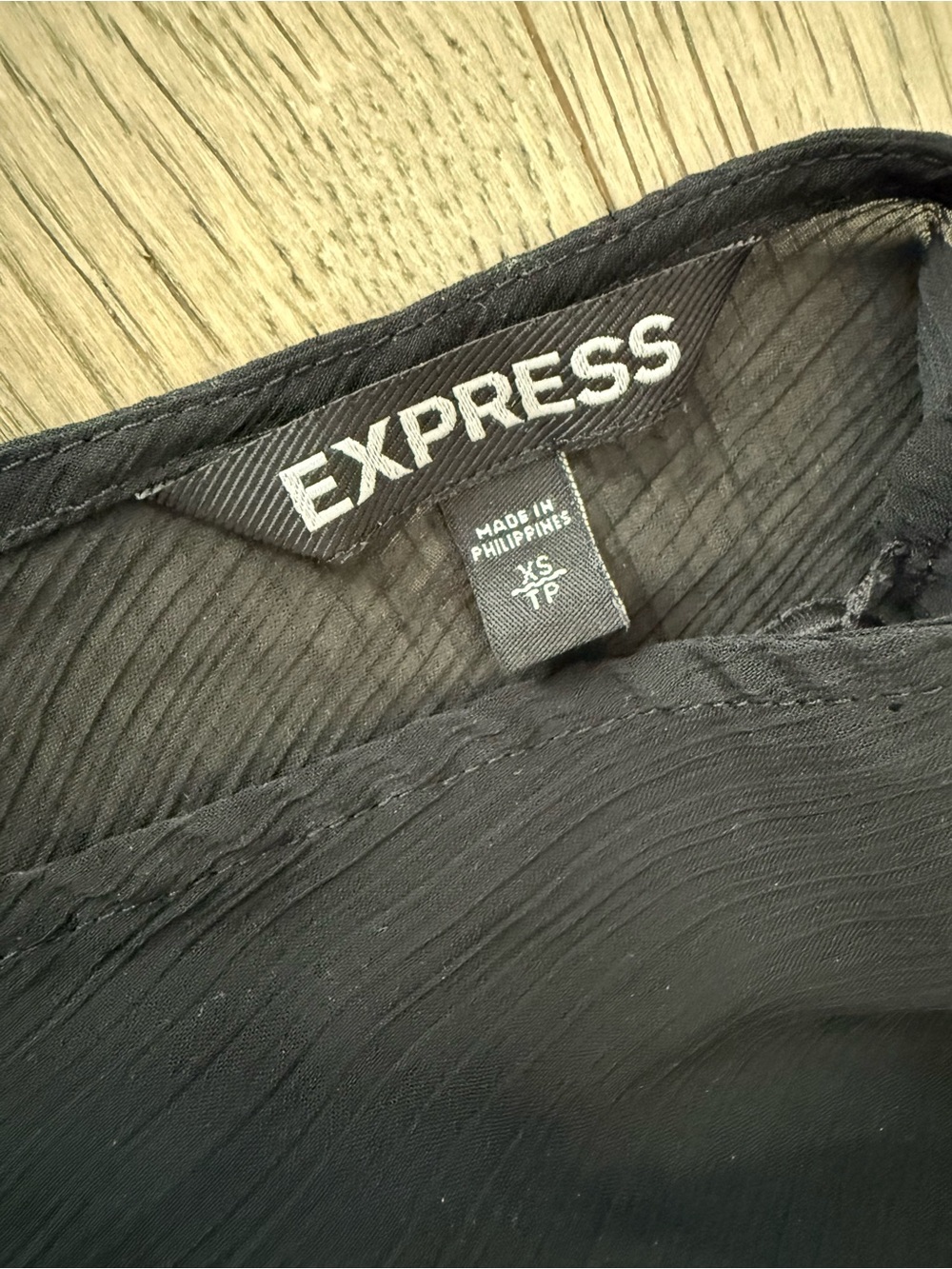 Express Black V-Neck Mini Dress - Picture 2 of 4